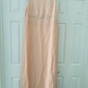 Emma James Linen / Rayon Blend Peachy Pink Dress Size 12 NWT